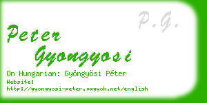 peter gyongyosi business card